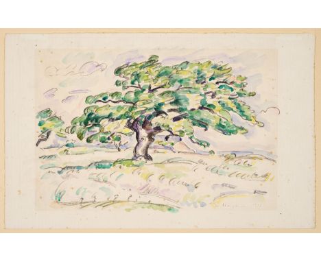 Ivo Hauptmann(1886 Erkner bei Berlin - 1973 Hamburg)Baum1912 entstandenes, frühes Blatt, beeinflusst von der französischen Mo