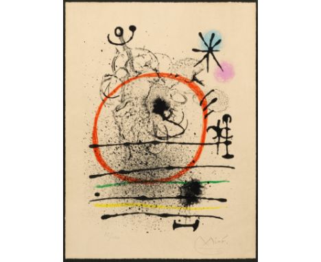 Joan Miró(1893 Barcelona - 1983 Palma de Mallorca)"Herbes d’été". OriginaltitelFarblithographie/Arches Velin (Wasserzeichen),