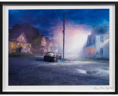 Gregory Crewdson(Geb. 1962 Brooklyn/NYC)"Production Still (Clover Street #2)". OriginaltitelC-Print/Fotopapier. R. u. sign., 