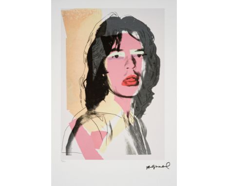 Andy Warhol(1928 Pittsburgh - 1987 New York) nach"Mick Jagger". OriginaltitelFarboffsetlithographie/Arches-Velin (Wasserzeich