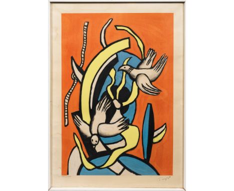 Fernand Léger(1881 Argentan - 1955 Gif-sur-Yette)"Les Oiseaux" (Die Vögel). OriginaltitelFarblithographie/Papier. R. u. Stemp
