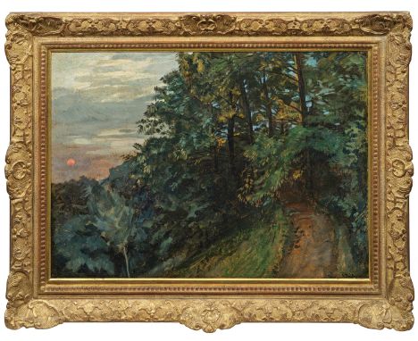 Wilhelm Trübner(1851 Heidelberg - 1917 Karlsruhe)Kastanienwald bei HeidelbergImpressionistische, mit virtuos lockerem, breite