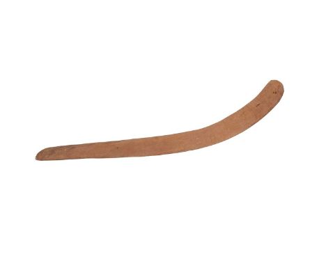 Aboriginal hand carved club work gouges visible on the blade, L77cm.