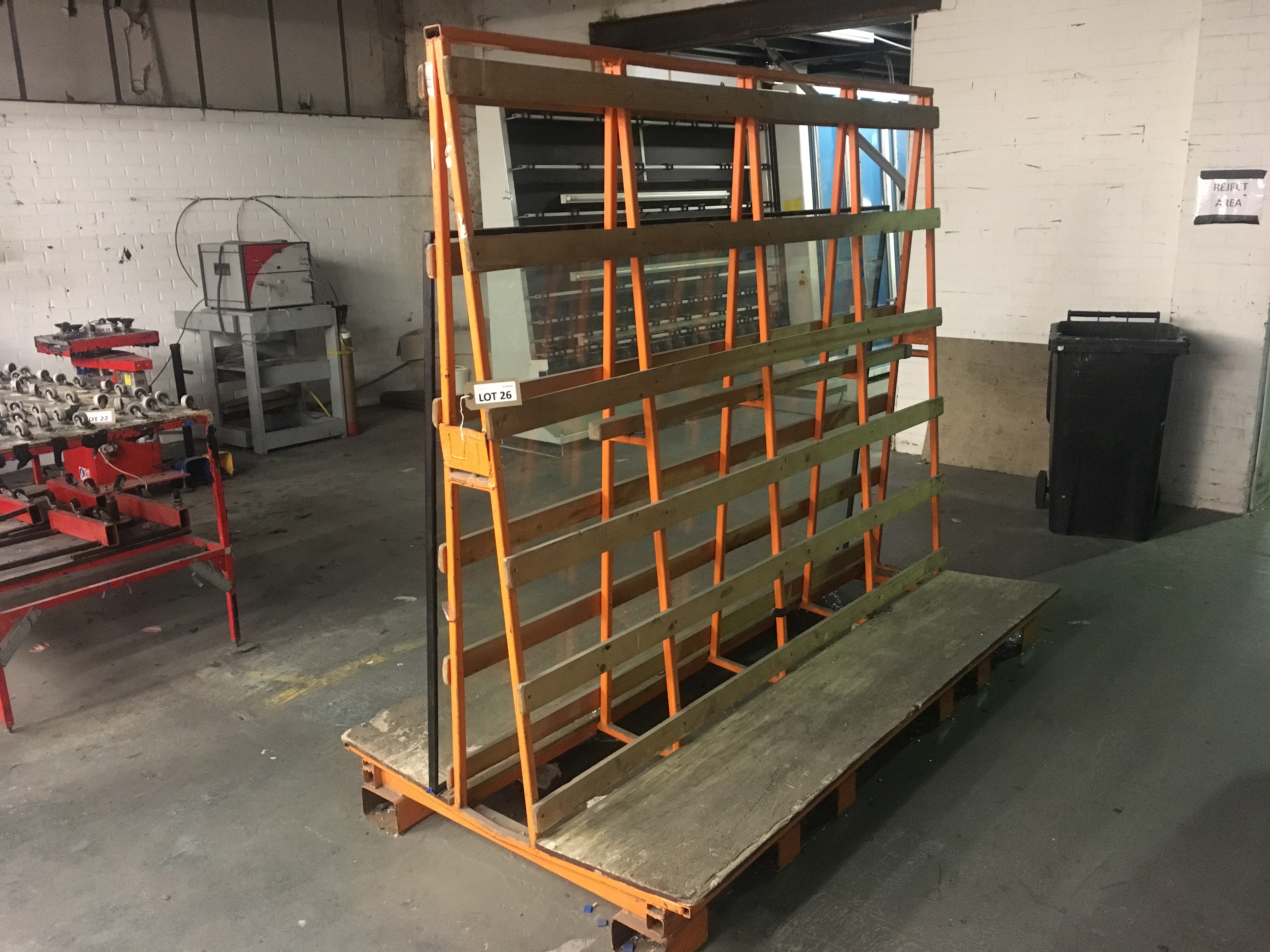 Steel Fabricated A Frame Glass Rack 2 3 M