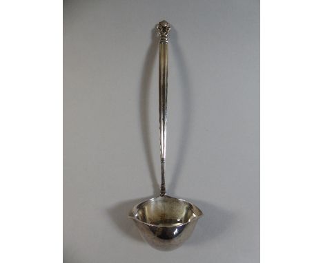 An Early 20th Century Georg Jensen Sterling Silver Twin Lipped Toddy or Sauce Ladle, Acorn Pattern Designed by Johan Rohde in