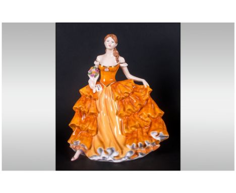 Royal Worcester Figure 'Pretty Ladies' Happy Birthday 2009 HN 5249. Height 9.5 inches. Mint condition.