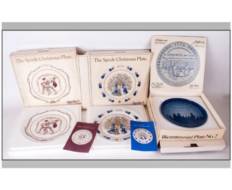 Collection Of Boxed Cabinet Plates, 8in total Together With Unboxed Versace plate, & boxed glass tankard