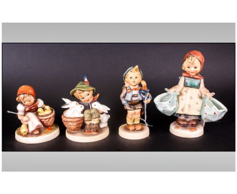 Hummel Figures ( 4 ) In Total. Various Subjects and Sizes. Tallest Figure 5.5 Inches Tall. All Figures are In Mint / Perfect 