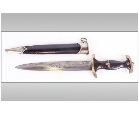 German SA Dagger With Scabbard, Marked to Blade 'Wes Fur Deutschland'.   