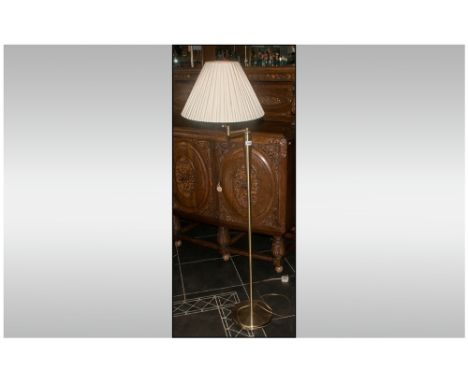 Gold Tone Modern Standard Lamp