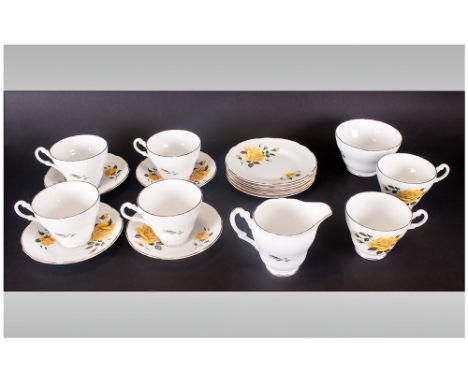 Royal Ascot Part Ceramic Teaset (18) pieces in total comprising cups, saucers and side plates.