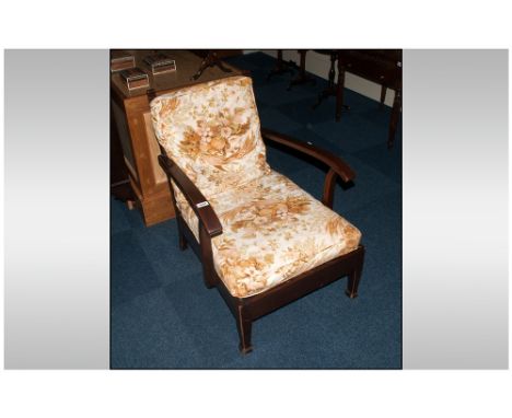 Early to Mid 20thC Parker Knoll  Low Open Armchair with drop in cushion seats and back rests.
