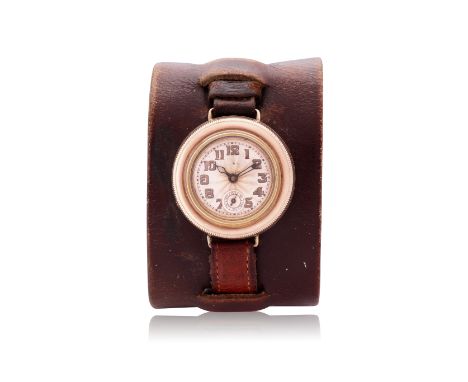 Rolex. A rare and unusual 9K gold manual wind wristwatchModel: HermetiqueDate: London Import mark for 1922Movement: 15-jewel 