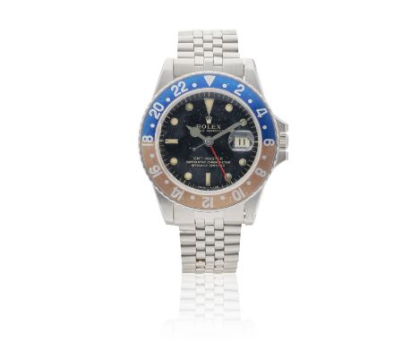 Rolex. A stainless steel automatic calendar bracelet watch with dual time zone offered on behalf of the family of the origina