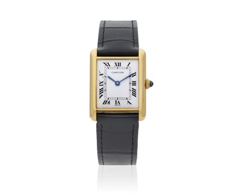 Cartier. A recently serviced 18K gold manual wind rectangular wristwatchModel: Tank LouisReference: 78086Date: Circa 1980Move