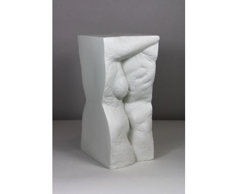 Waldemar Otto (polnisch, geb. 1929), Umarmung, Stempelmarke Goebel Galerie, Biskuitporzellan, partiell mit Glasur, unter dem 