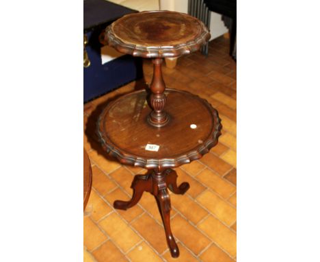 Mahogany display stand on tripod base