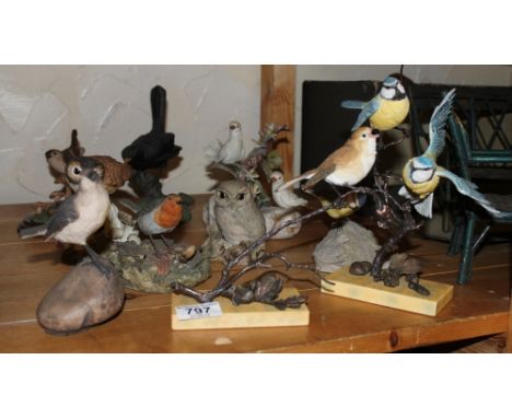 Selection of ceramic bird figures