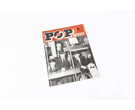 Pop Weekly No.3 14th September 1963 Autographed By The Rolling Stones five signatures: Mick Jagger, Brian Jones, Keith Richar