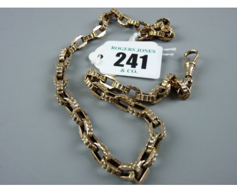 A Victorian nine carat gold fancy link Albert watch chain, 23.5 grms, 41 cms long approximately