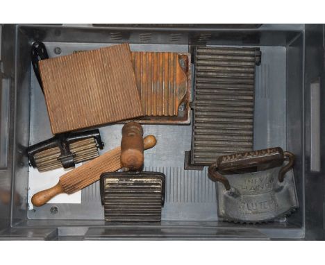A Geneva Hand Held Fluter, together with an American Machine Co Flatbed Crimper and Roller, and more (parcel)