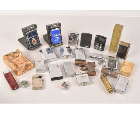 Of Smoking Interest, a collection of various Pocket Lighters, including Zippo, Thorens, Ronson, Philips, Polo and more (parce
