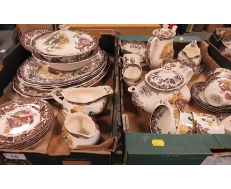 Five trays of The Royal Worcester Group Palissy Game Series ceramics 