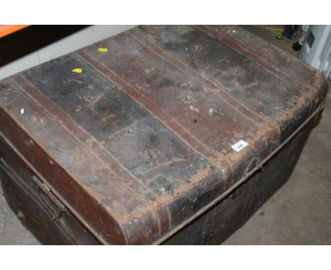 A Vantage steel travel trunk 