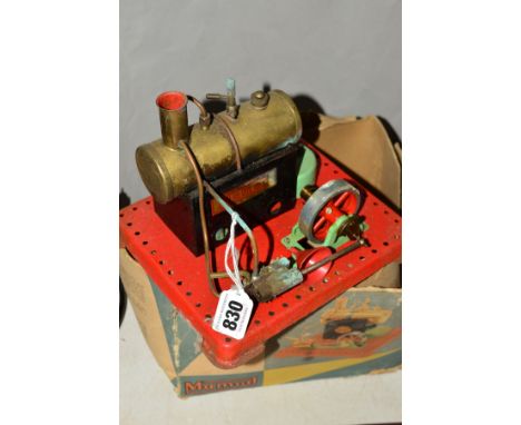 A BOXED MAMOD LIVE STEAM ENGINE, No S.E.2, not tested, playworn condition but appears complete with burner and accessories et