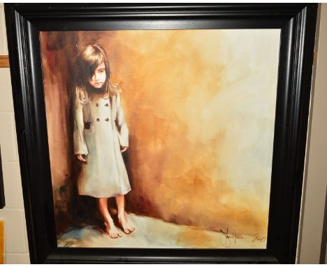IGOR SHULMAN (RUSSIAN CONTEMPORARY) 'NO FEAR', a portrait of a barefooted young girl, signed and dated 2008 bottom right, acr