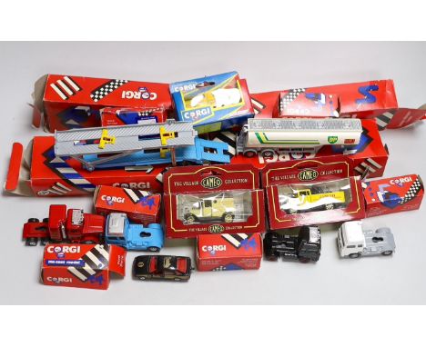 A quantity of corgi cars and trucks