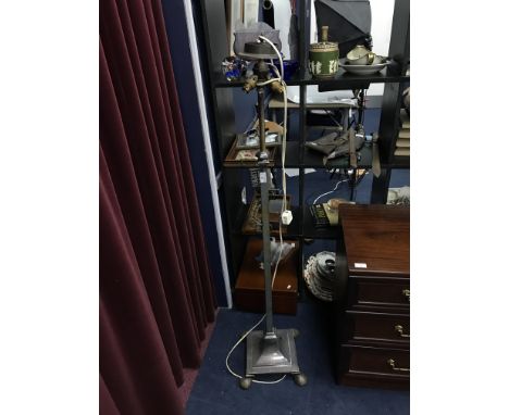EARLY 20TH CENTURY CHROME STANDARD LAMP, 139cm high