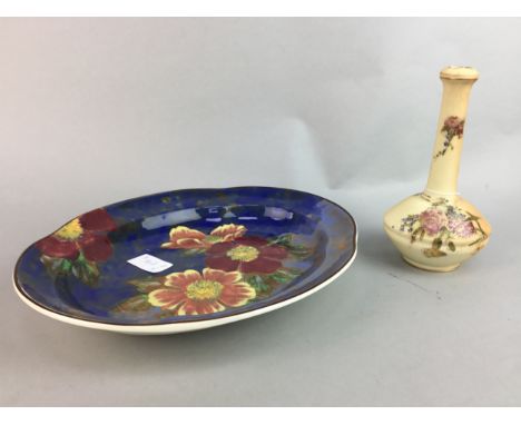 ROYAL DOULTON COMPORT, 29cm wide, along with a Royal Worcester vase, Haniland comport and a Copeland lidded jar (4)