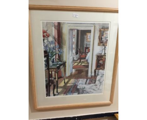 AFTER FRANCIS CAMPBELL BOILEAU CADELL (SCOTTISH 1883 - 1937), PAIR OF INTERIOR SCENES pair of giclee prints Both mounted, fra