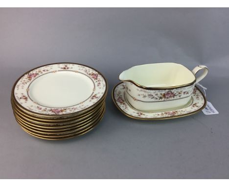 LOT OF MINTONS PORCELAIN PLATES, Noritake sauce boat and plates, along with a part Victorian tea service