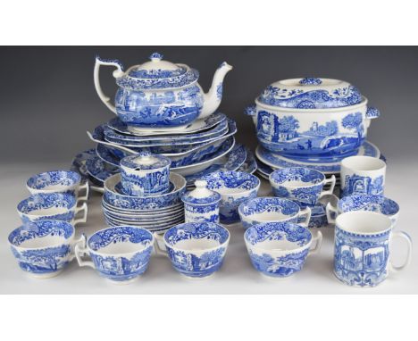 Collection of mainly Spode blue and white dinner, tea and decorative ware, mostly Italian pattern but some Blue Room, thirty 