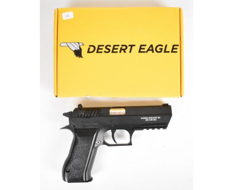 Magnum Research Baby Desert Eagle Black .177&nbsp;CO2&nbsp;air pistol with monogrammed and textured grips, multi-shot magazin