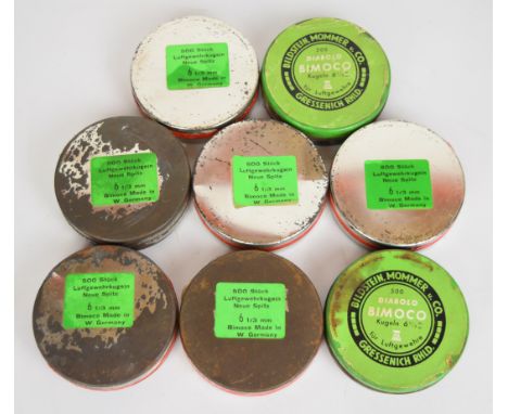 Four thousand .25 air rifle pellets including Bildstein Mommer &amp; Co Diabolo Bimco, in eight original tins.&nbsp;