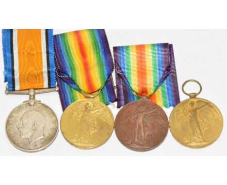 British Army WW1 medal pair comprising War Medal and Victory Medal named to 105109 Pte G J Bryant, Royal Army Medical Corps, 