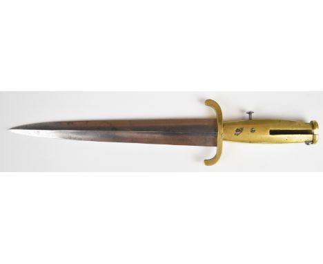 Vivian style carbine bayonet with all brass hilt and 22.5cm double edged blade.&nbsp;PLEASE NOTE: WE ARE NOT ABLE TO OFFER OU