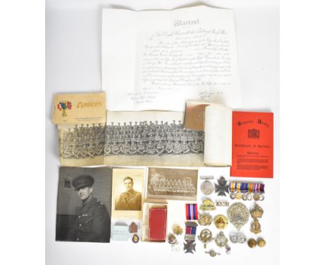British Army ephemera relating to Basil George Letherbarrow who enlisted in the 4th Battalion Oxford &amp; Buckinghamshire Li