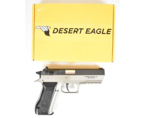 Magnum Research Baby Desert Eagle Dual Tone .177&nbsp;CO2&nbsp;air pistol with monogrammed and textured grips, multi-shot mag