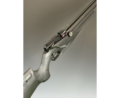 Reximex Pretensis .177 PCP air rifle with composite stock, textured semi-pistol grip, adjustable butt plate and comb, adjusta