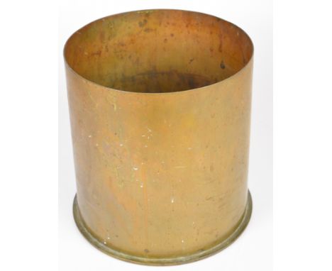 German WW1 brass shell case marked Patronenfabrik Karlson, Nov 1917, diameter 22cm, H23.5cm