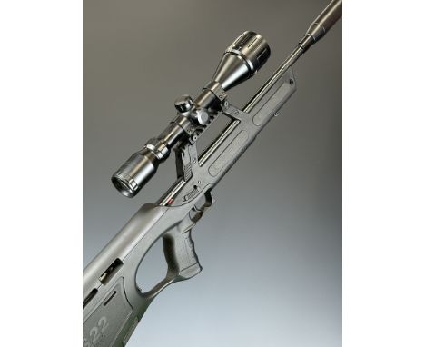 Walther G22 .22LR semi-automatic rifle with multi-shot magazine, pistol grip, sling mounts, BSA Essencial scope, sound modera