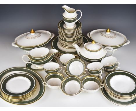 Royal Doulton dinner and tea service decorated in the Vanborough pattern including two tureens