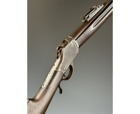 Winchester Model 1885 'High Wall' .22 underlever-action falling block rifle with adjustable folding ladder sights, sling moun