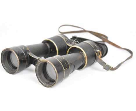 German WW2 Nazi Third Reich Kriegsmarine 10x50 binoculars marked Huet Paris No 3875