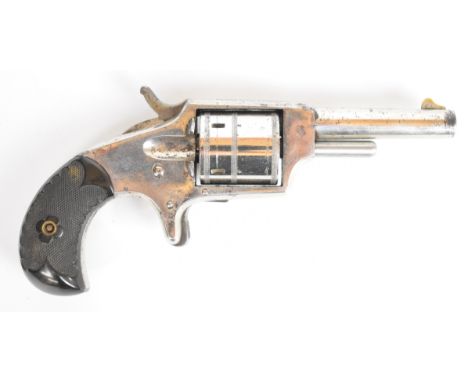 Hopkins &amp; Allen Dictator .32 rimfire five-shot single-action pocket revolver with engraved cylinder, sheath trigger, top 