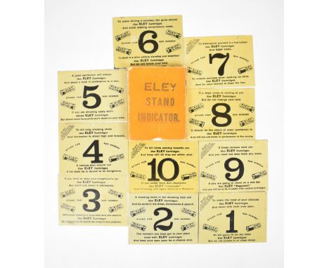 Eley Stand Indicator featuring ten double sided metal cards numbered 1-10 in original slip case.&nbsp;